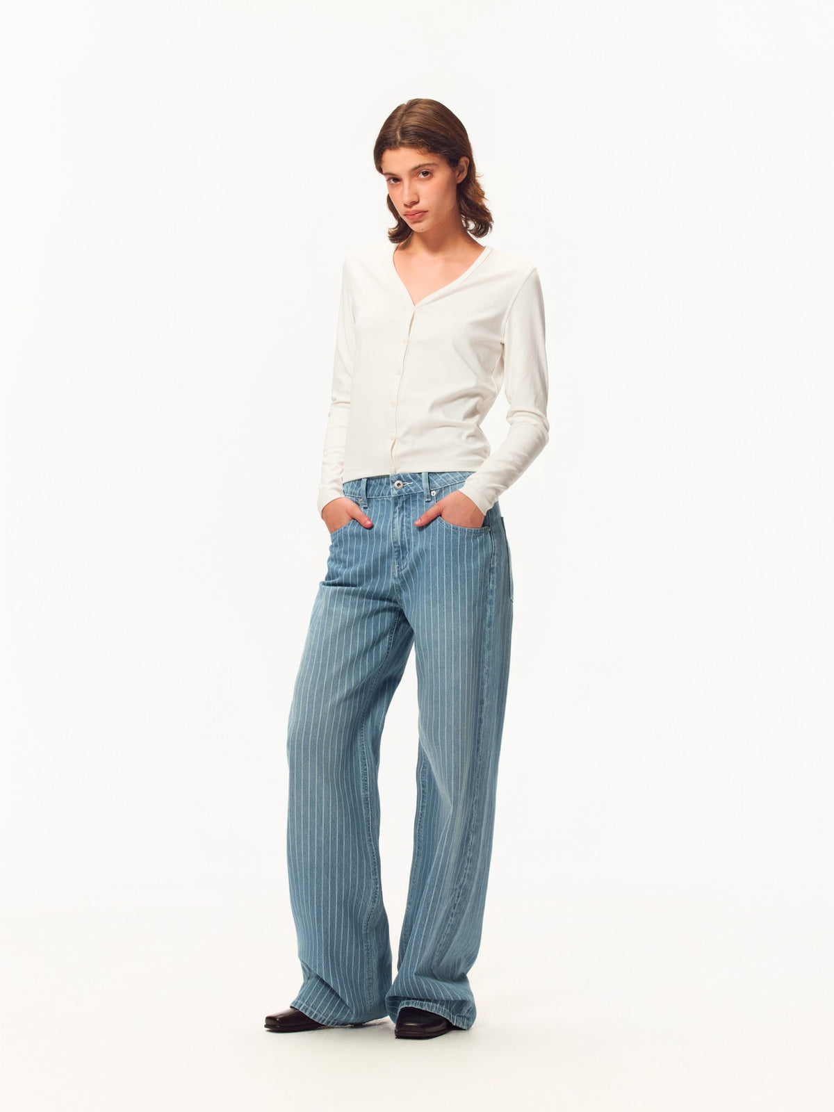 Northbutsouth Slim Fit V-neck Long Sleeve Button-up Cardigans
