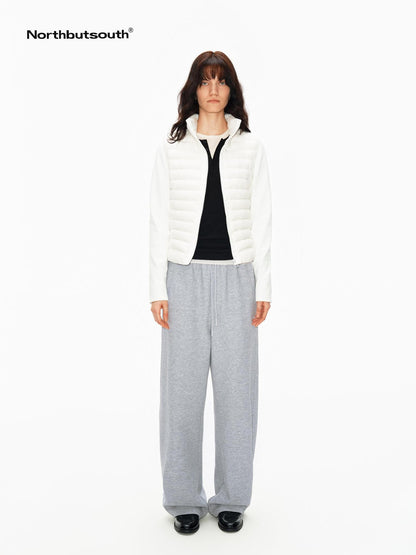 Northbutsouth Slub Texture Adjustable Waist Curved Cut Women&