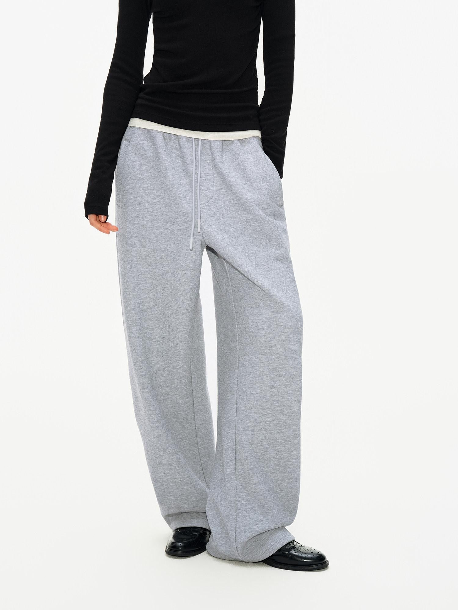 Northbutsouth Slub Texture Adjustable Waist Curved Cut Women&