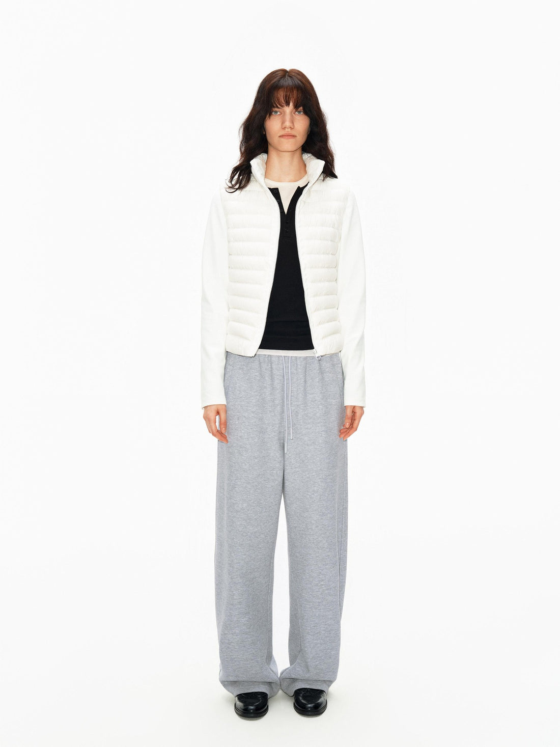 Northbutsouth Slub Texture Adjustable Waist Curved Cut Women&