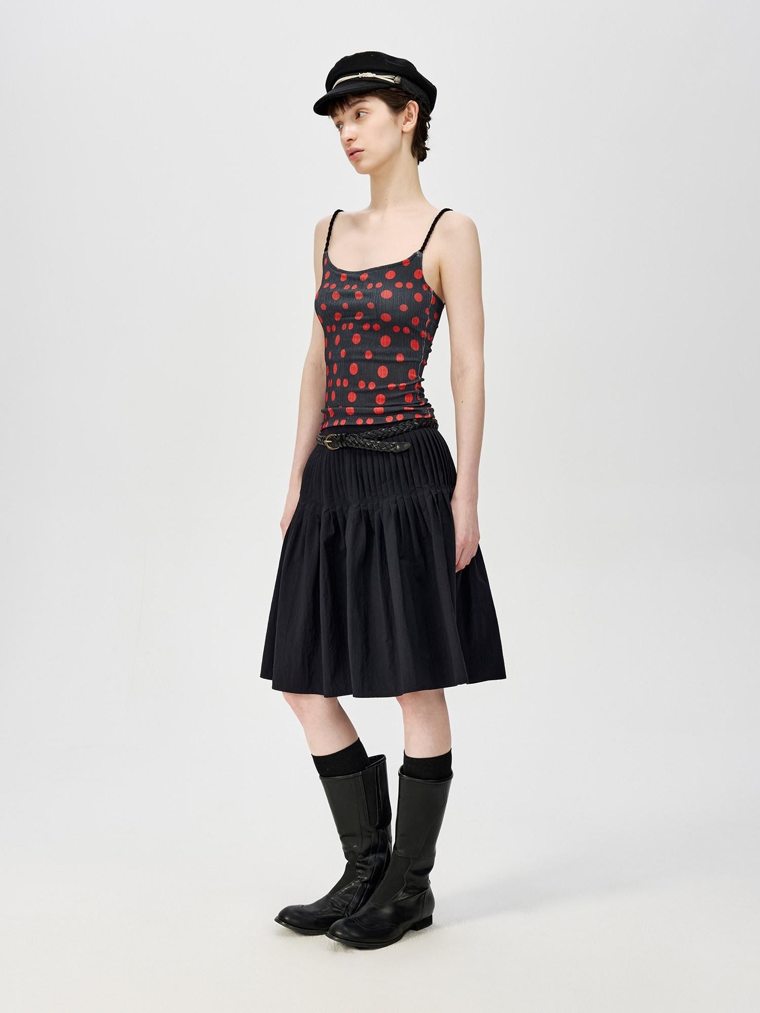 Northbutsouth Small Polka Dot Striped Textured Slim Fit Women&