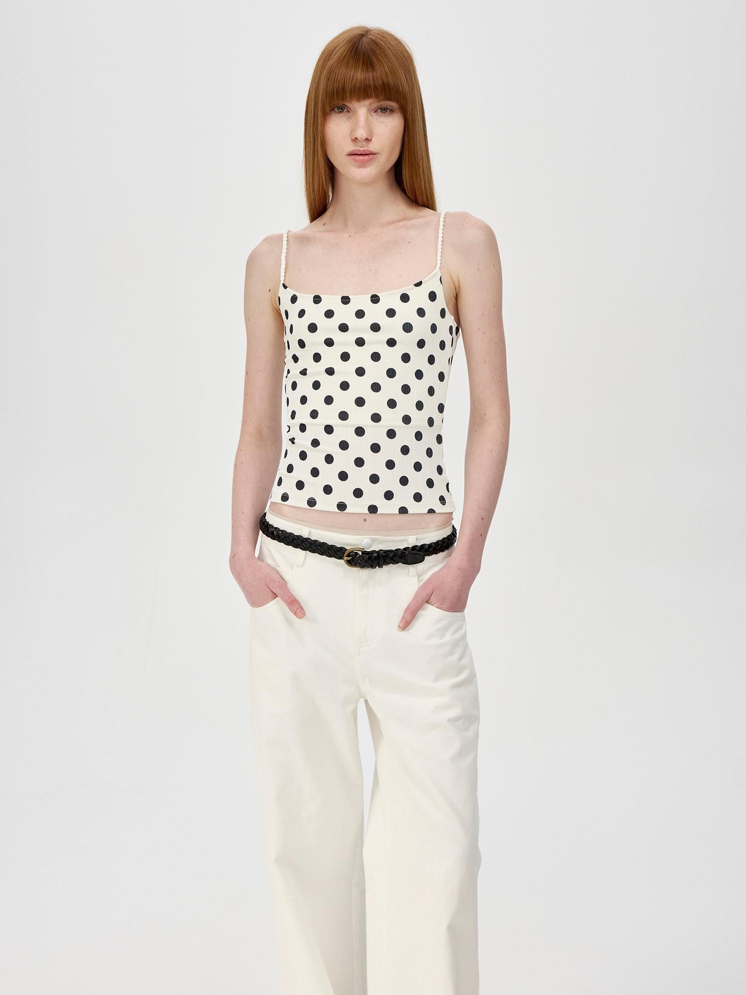 Northbutsouth Small Polka Dot Striped Textured Slim Fit Women&
