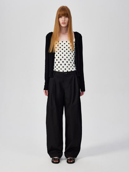Northbutsouth Small Polka Dot Striped Textured Slim Fit Women&