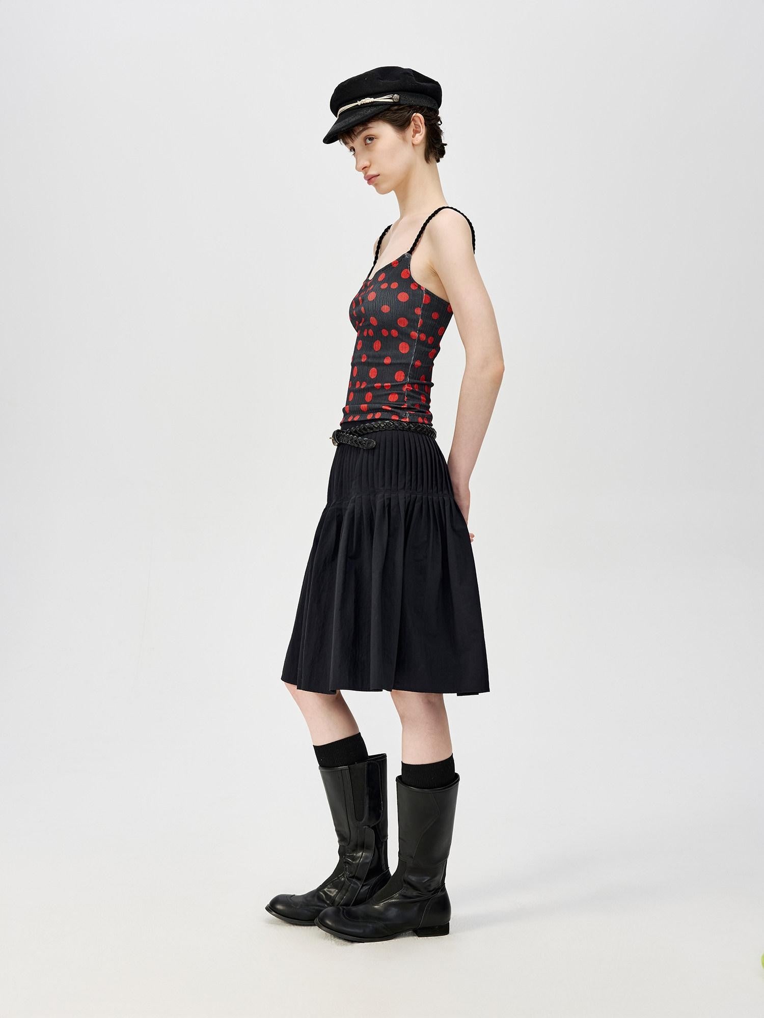 Northbutsouth Small Polka Dot Striped Textured Slim Fit Women&