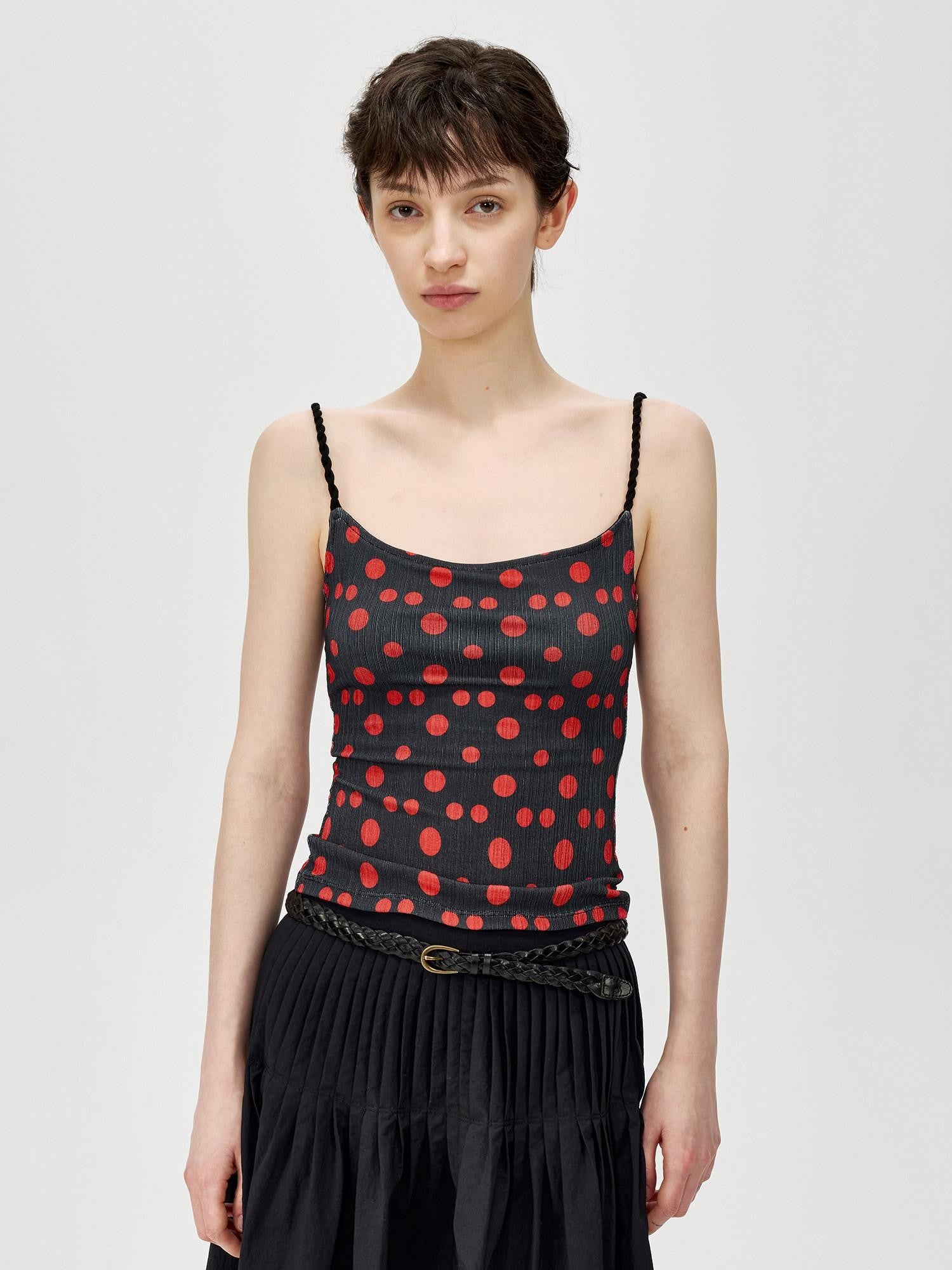 Northbutsouth Small Polka Dot Striped Textured Slim Fit Women&