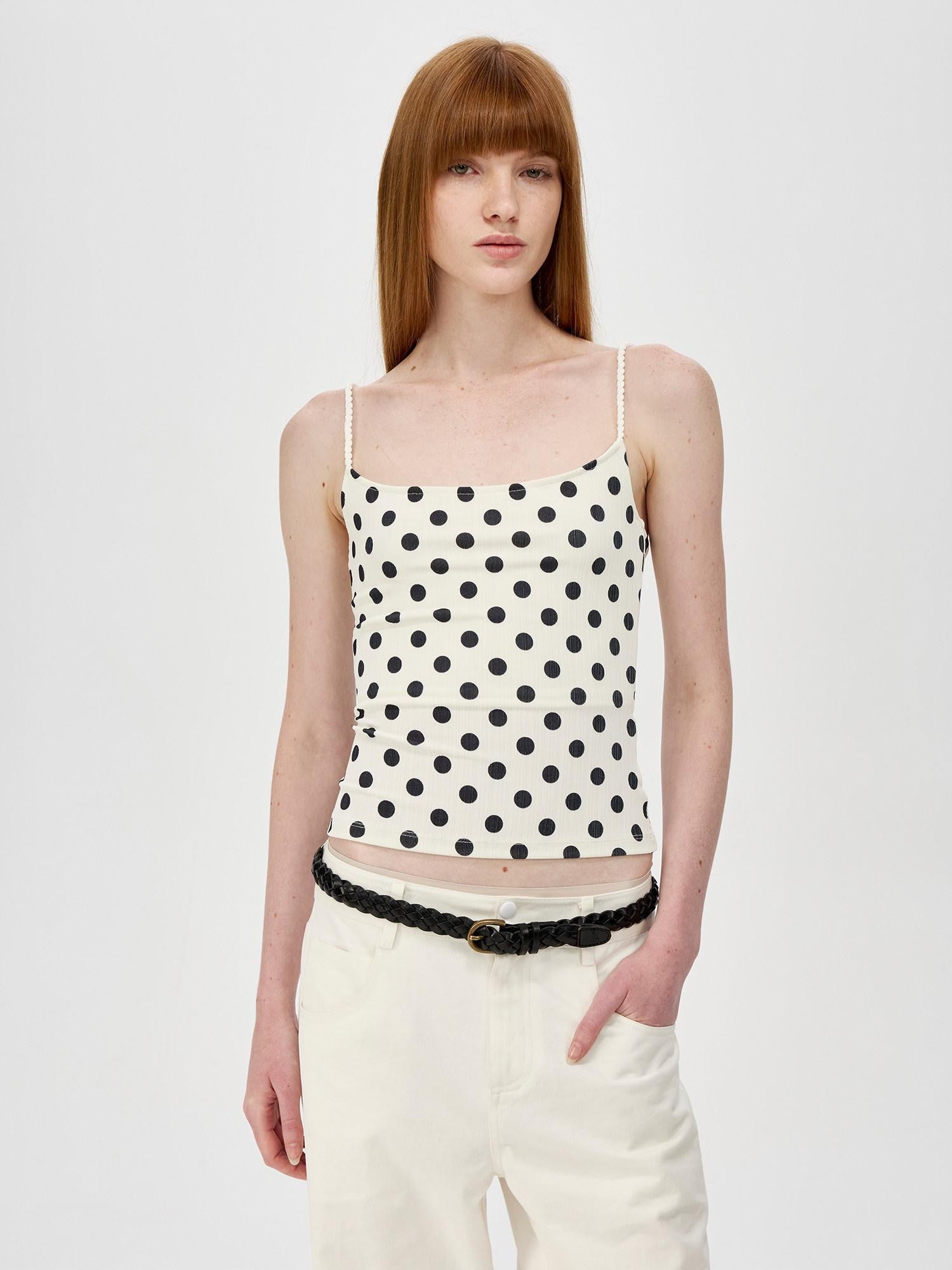 Northbutsouth Small Polka Dot Striped Textured Slim Fit Women&