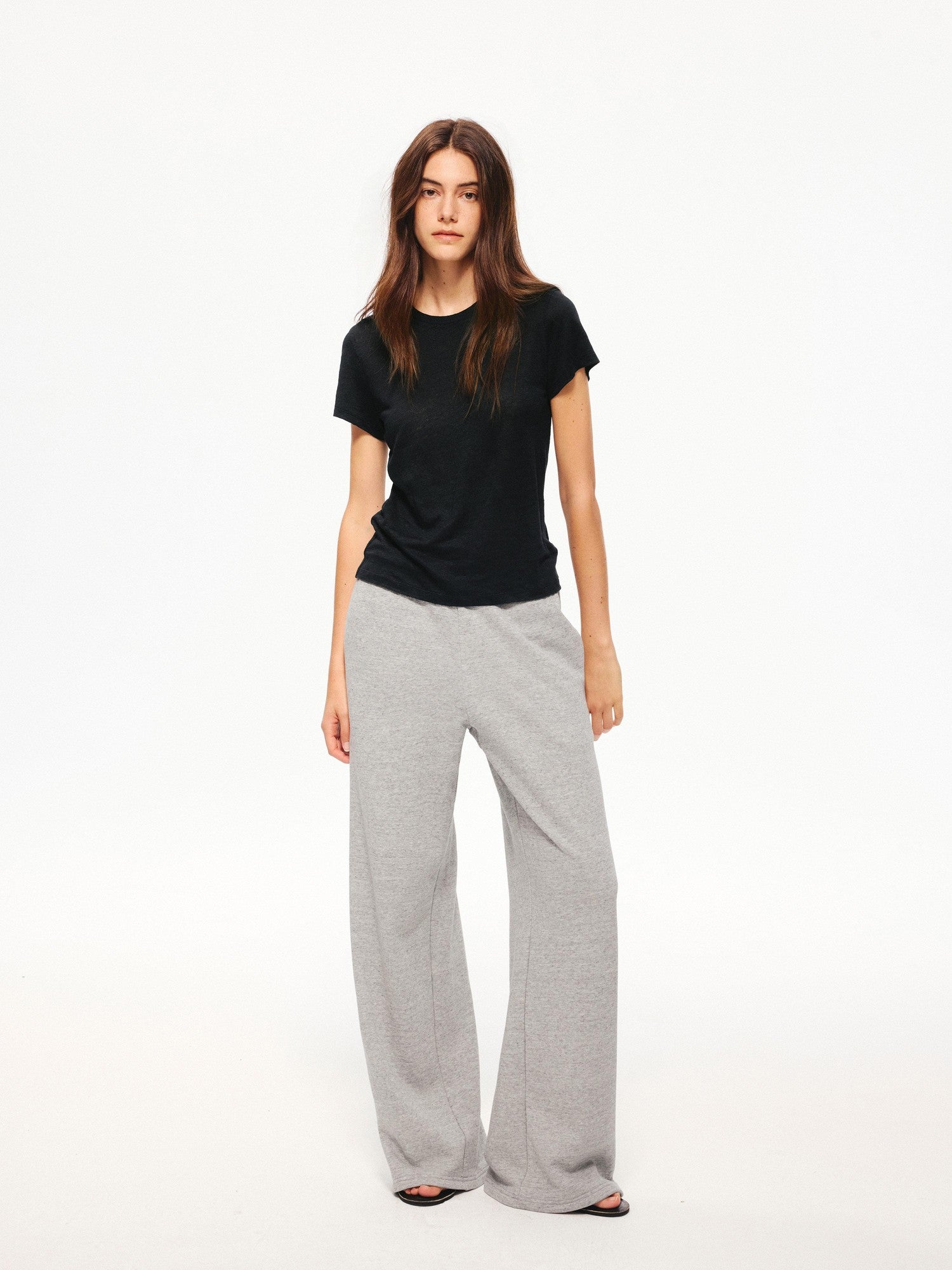 Northbutsouth Snowflake Texture Loose Crew Neck Women&