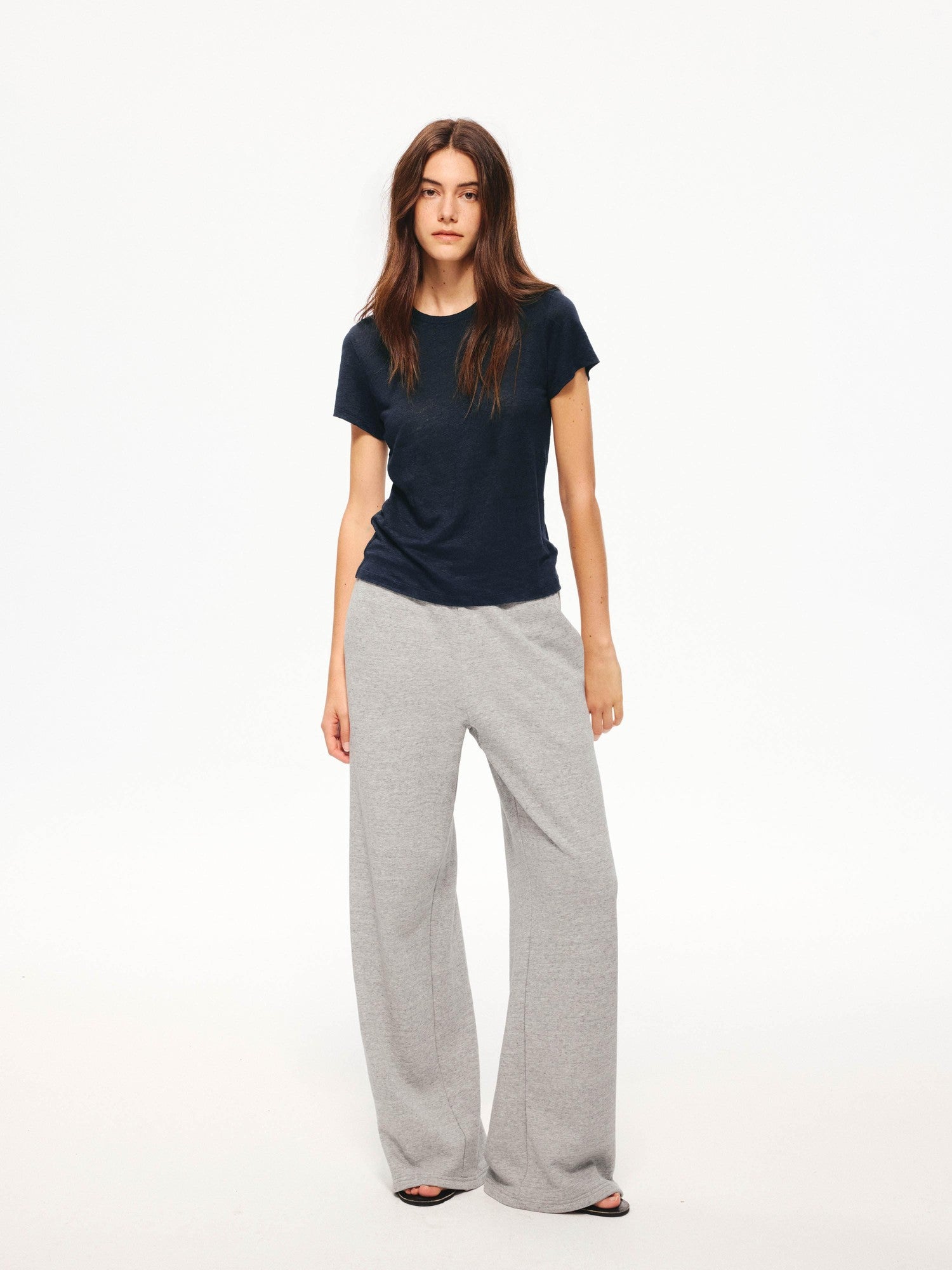 Northbutsouth Snowflake Texture Loose Crew Neck Women&