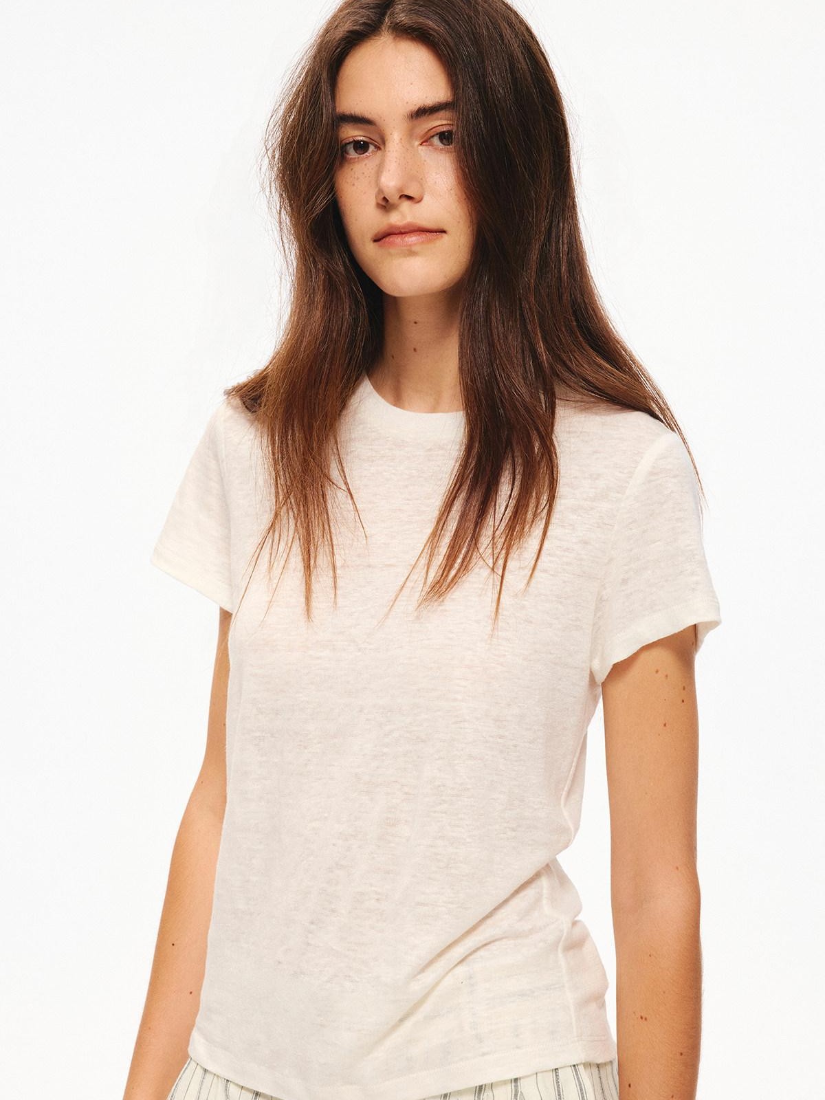 Northbutsouth Snowflake Texture Loose Crew Neck Women&