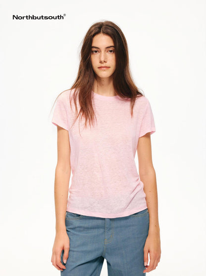 Northbutsouth Snowflake Texture Loose Crew Neck Women&