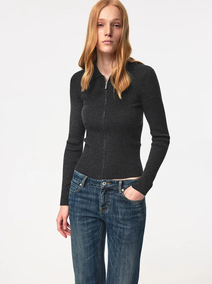 Soft Wool Blend Raglan Sleeve Cardigan