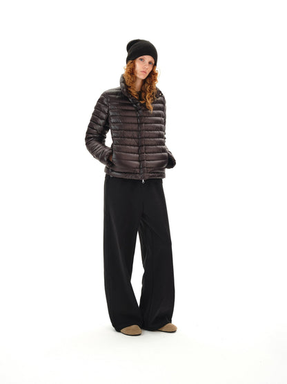Northbutsouth Space Ribbed Stand Collar Women&