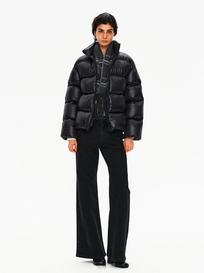 Northbutsouth Stand Collar Lightweight Fluffy Women&