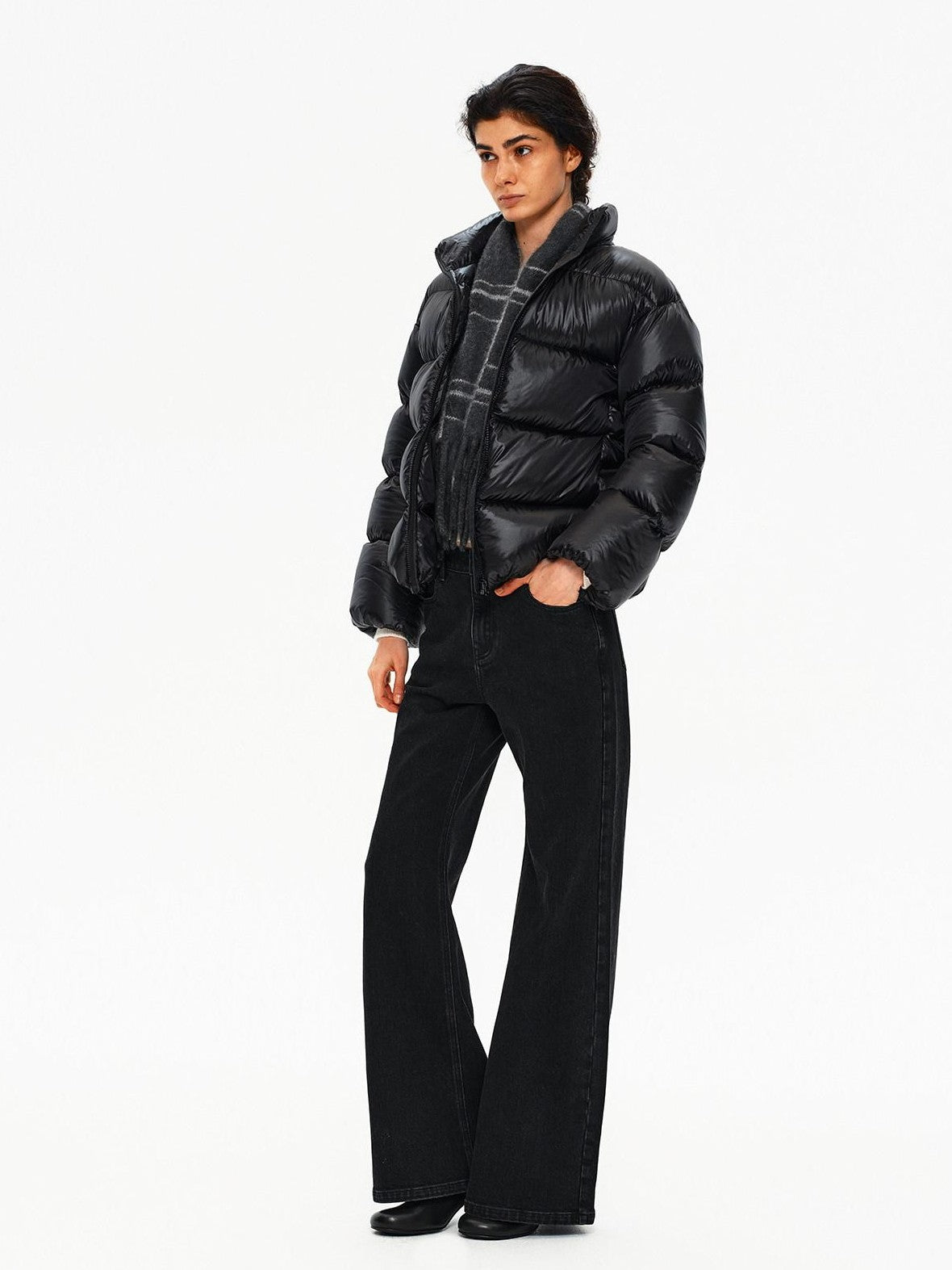 Northbutsouth Stand Collar Lightweight Fluffy Women&
