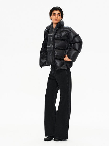 Northbutsouth Stand Collar Lightweight Fluffy Women&