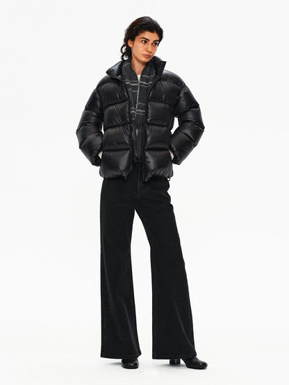 Northbutsouth Stand Collar Lightweight Fluffy Women&
