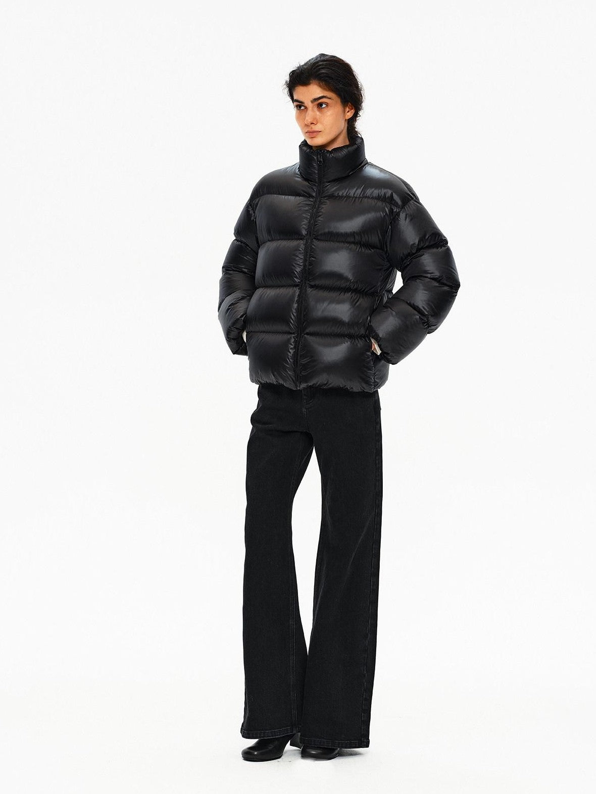 Northbutsouth Stand Collar Lightweight Fluffy Women&