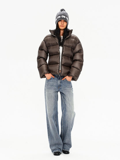 Northbutsouth Stand Collar Lightweight Fluffy Women&
