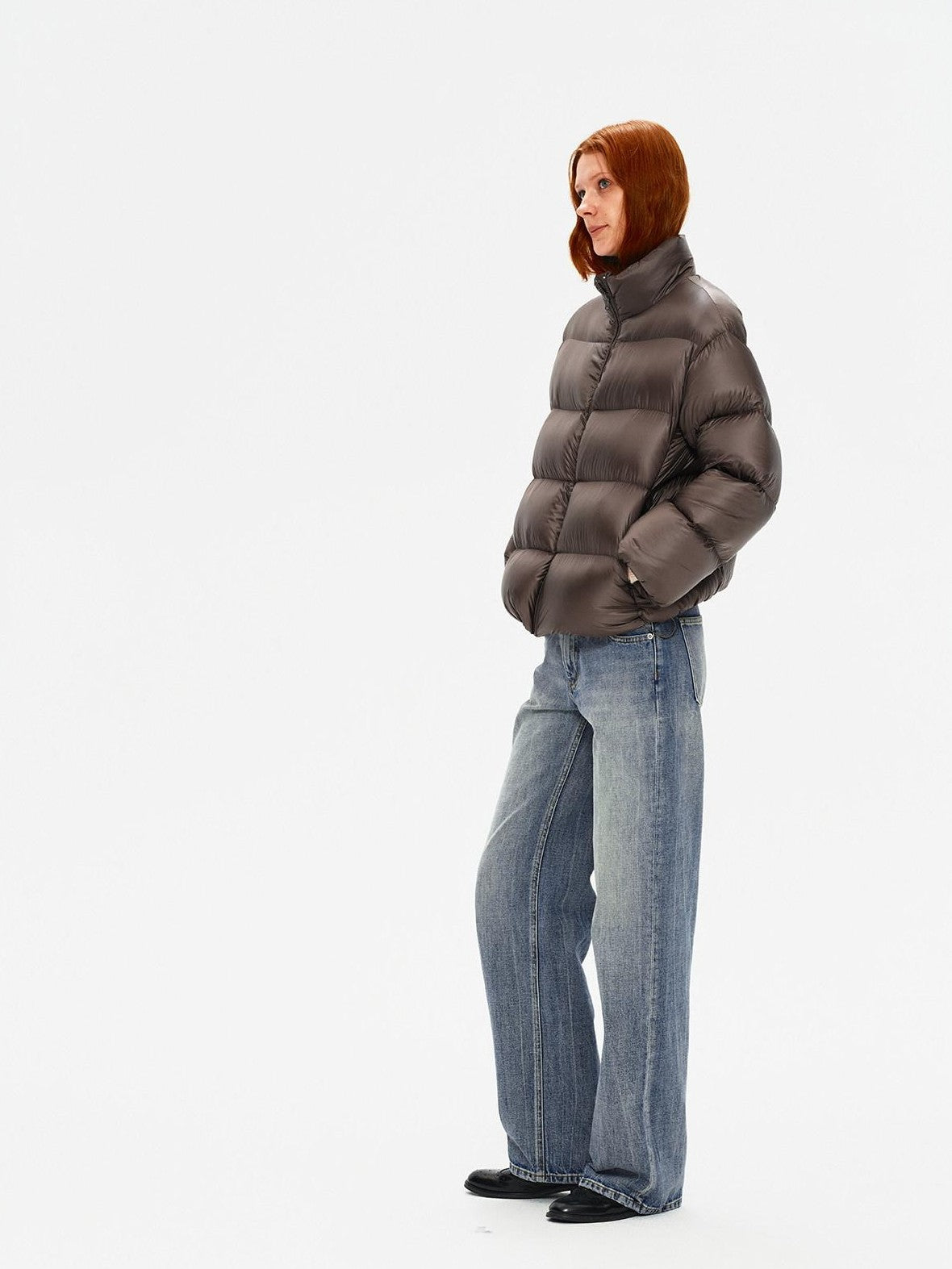 Northbutsouth Stand Collar Lightweight Fluffy Women&