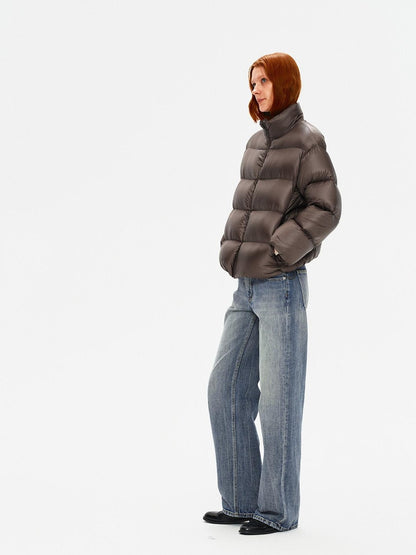 Northbutsouth Stand Collar Lightweight Fluffy Women&