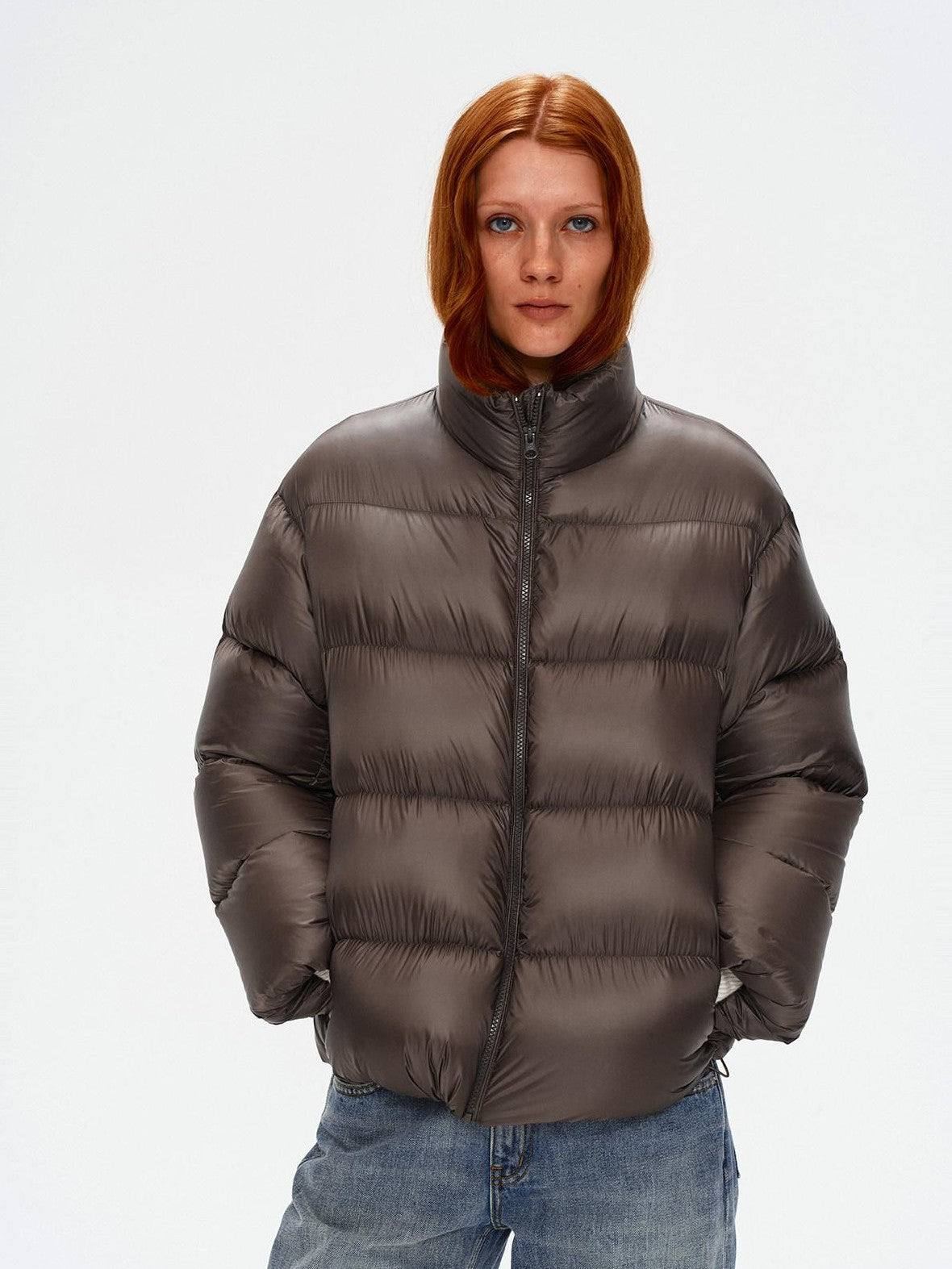 Northbutsouth Stand Collar Lightweight Fluffy Women&