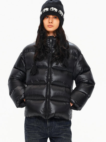 Northbutsouth Stand Collar Lightweight Fluffy Women&