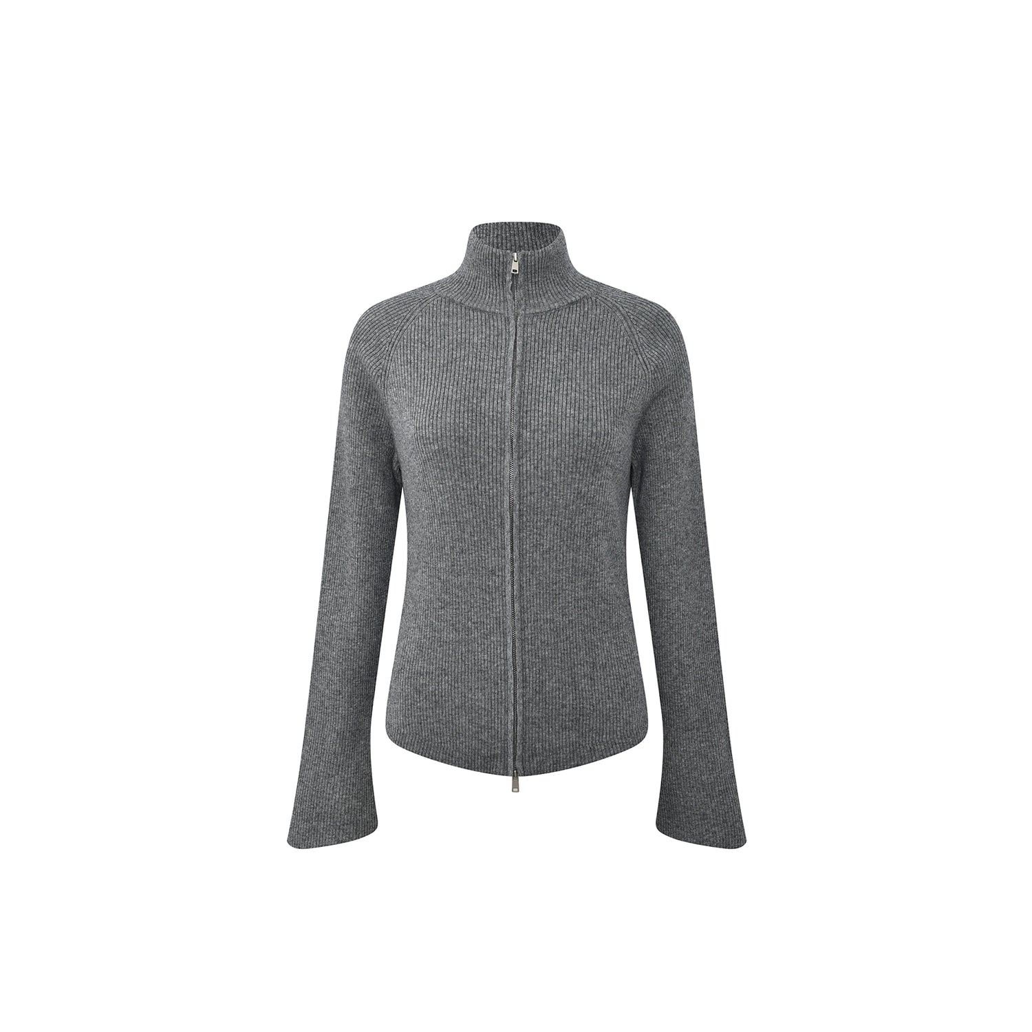 Northbutsouth Stand Collar Wool Double Headed Zipper Cardigan Sweater MISSTT