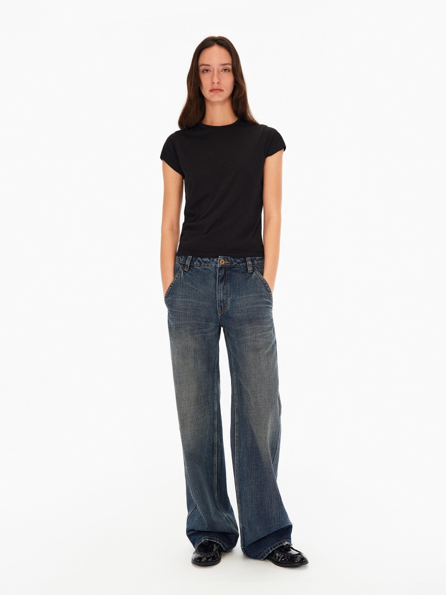 Northbutsouth Stretch Slim Fit Cap Sleeve Women&