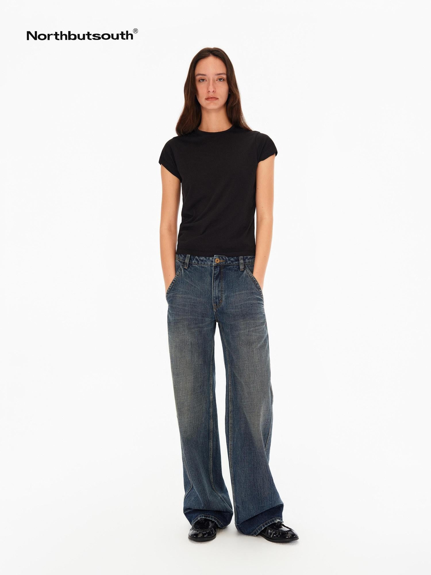 Northbutsouth Stretch Slim Fit Cap Sleeve Women&