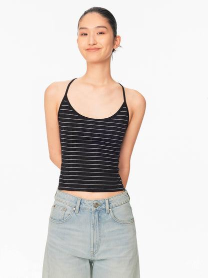 Northbutsouth Striped U Neck Racerback Slim Fit Women&