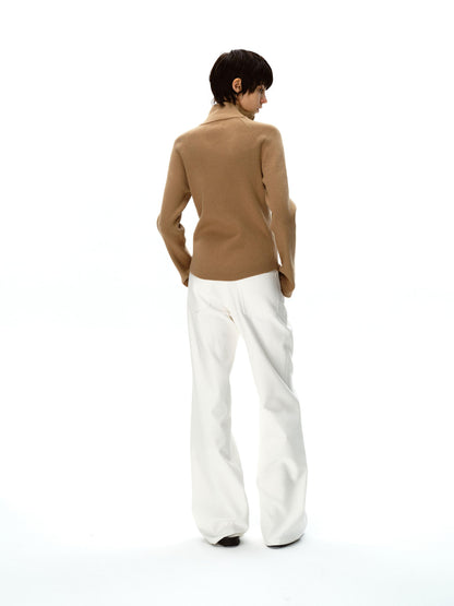 Northbutsouth Textured Bamboo Cotton Relaxed Fit Low Waist Trousers