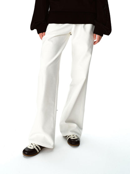 Northbutsouth Textured Bamboo Cotton Relaxed Fit Low Waist Trousers