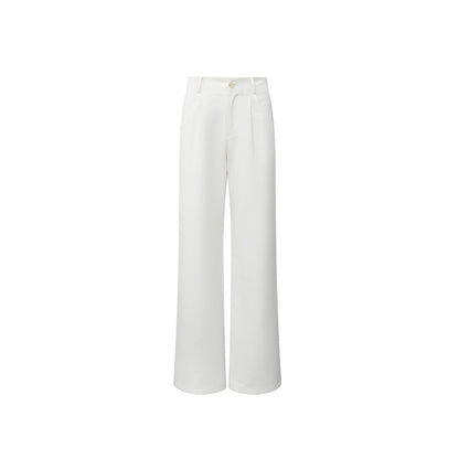 Northbutsouth Textured Bamboo Cotton Relaxed Fit Low Waist Trousers MISSTT