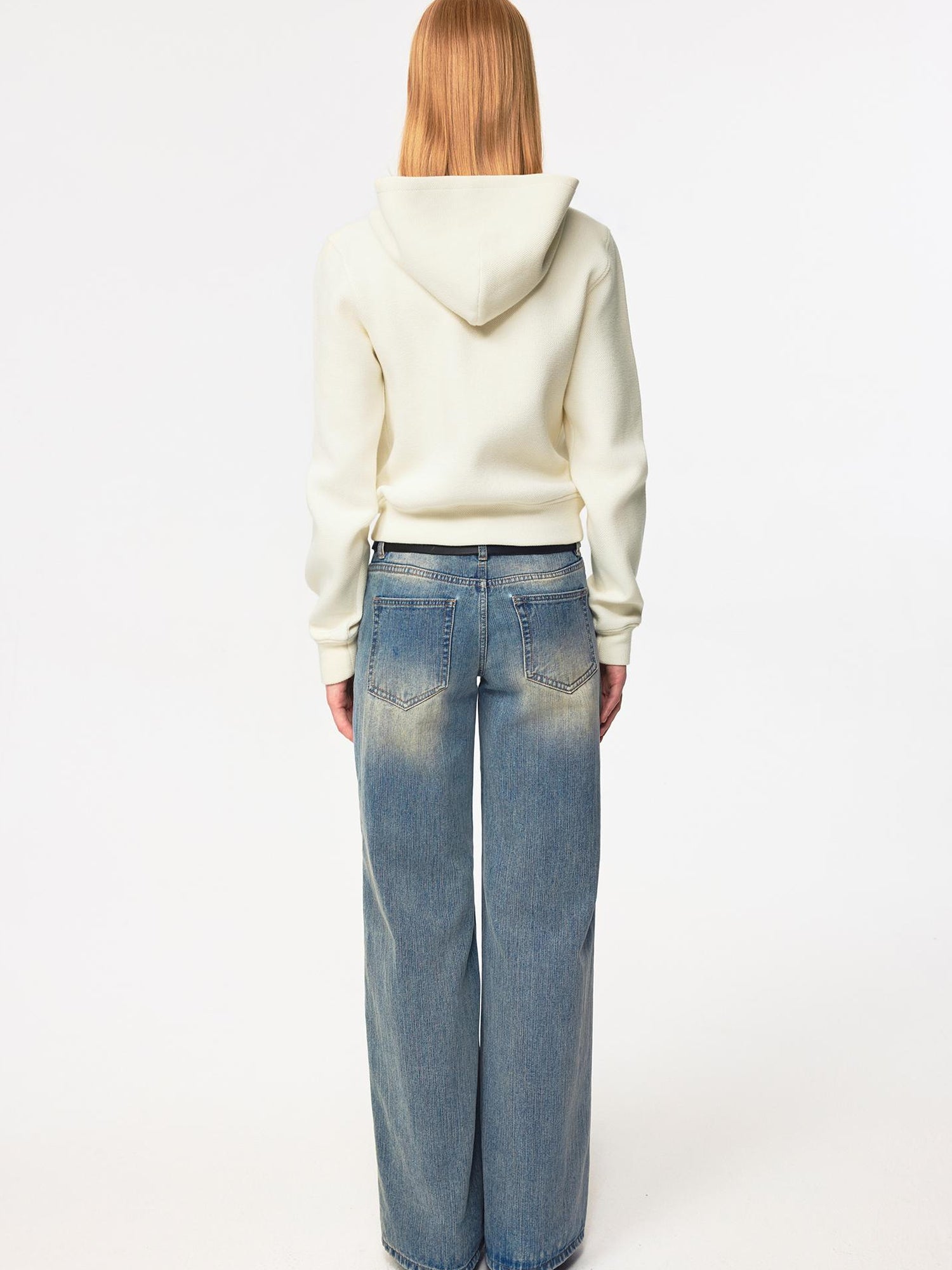 Northbutsouth Textured Crease Low Rise Relaxed Jeans