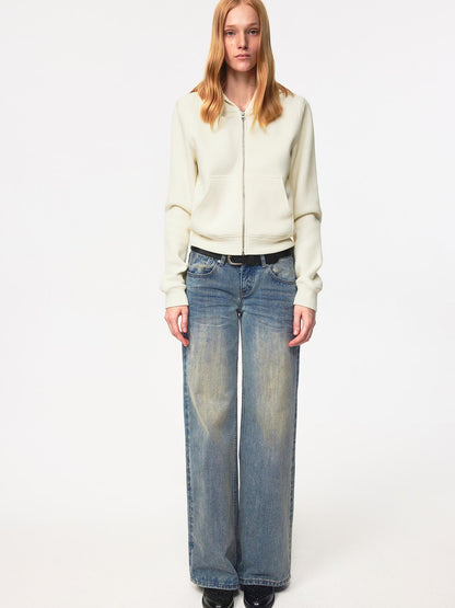 Northbutsouth Textured Crease Low Rise Relaxed Jeans