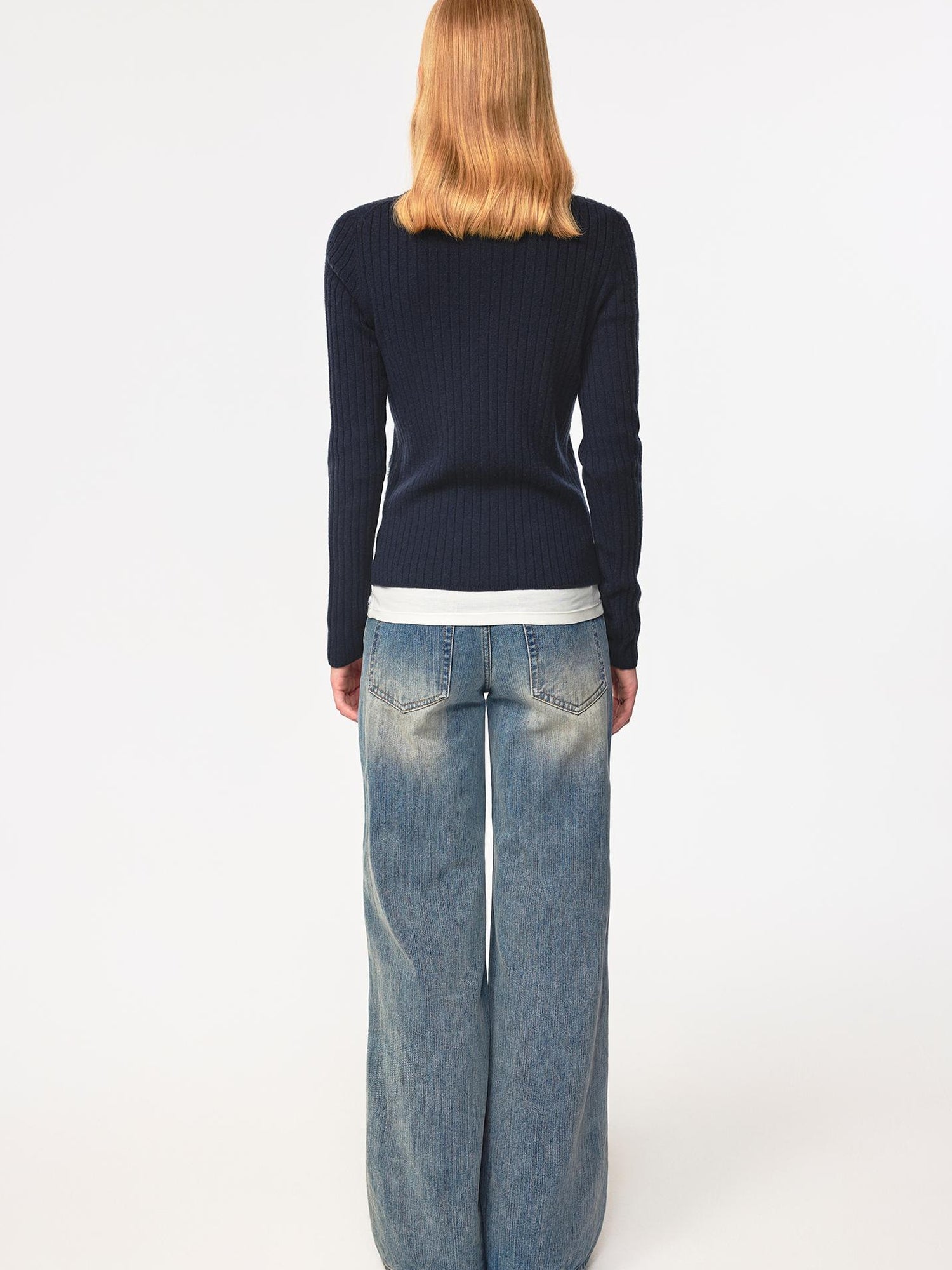 Northbutsouth Textured Crease Low Rise Relaxed Jeans