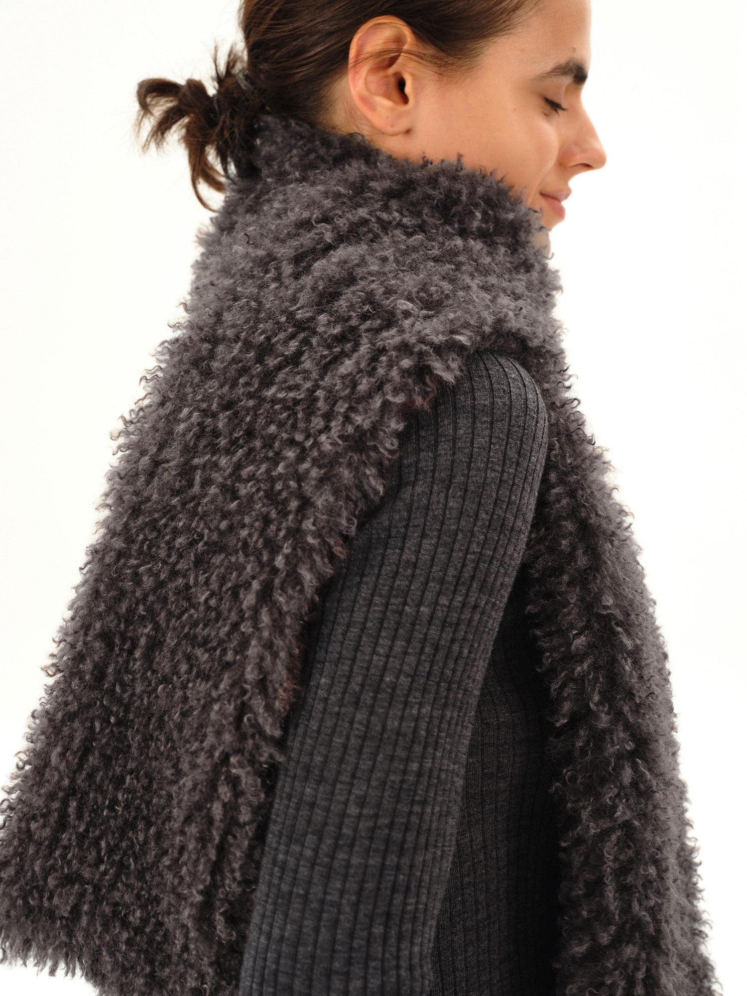 Northbutsouth Textured Curly Teddy Plush Faux Fur Women&