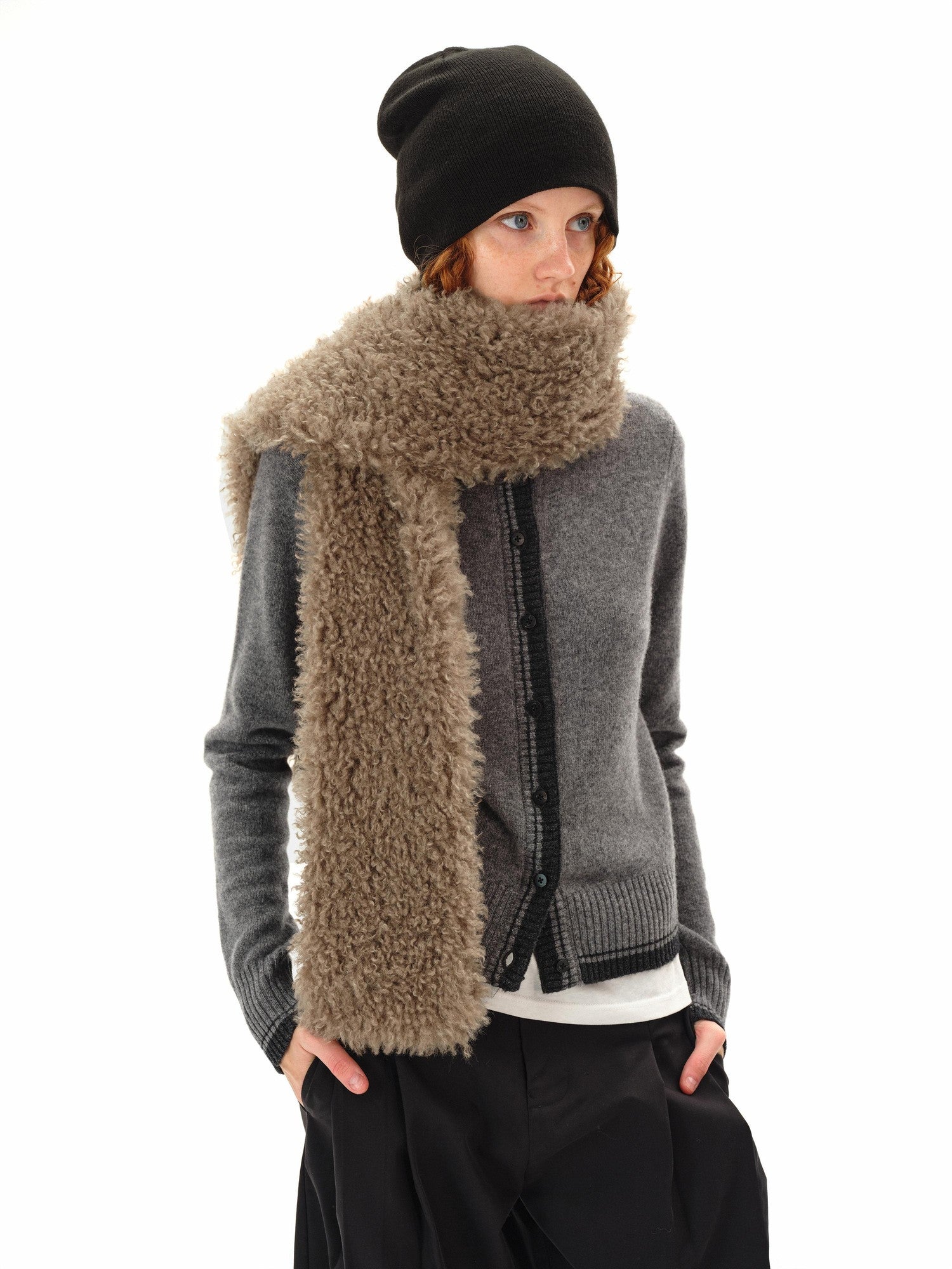 Northbutsouth Textured Curly Teddy Plush Faux Fur Women&