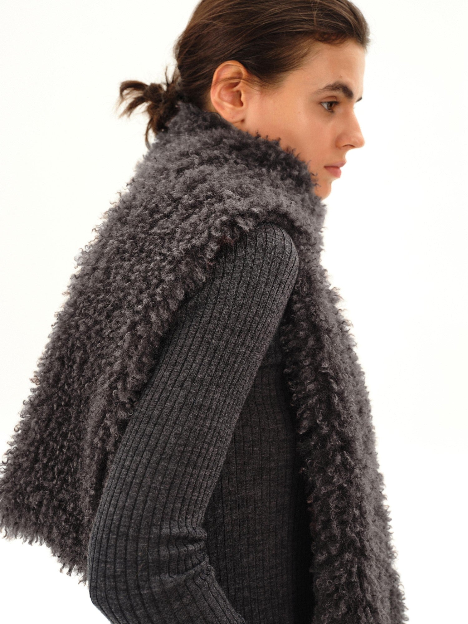 Northbutsouth Textured Curly Teddy Plush Faux Fur Women&