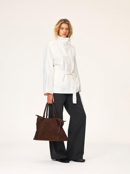 Northbutsouth Textured Front Pleated Mid Low Rise Women&