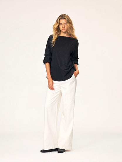 Northbutsouth Textured Front Pleated Mid Low Rise Women&