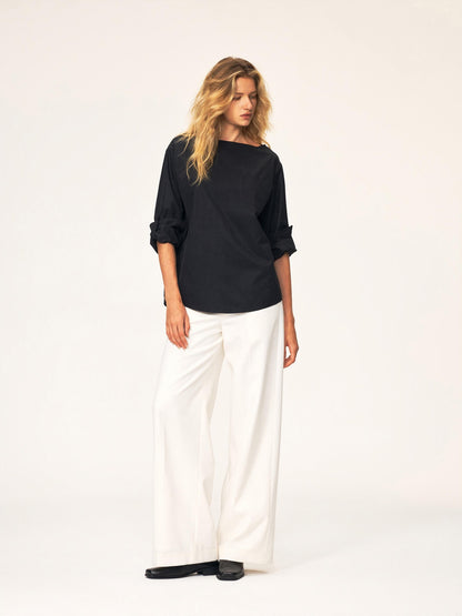 Northbutsouth Textured Front Pleated Mid Low Rise Women&