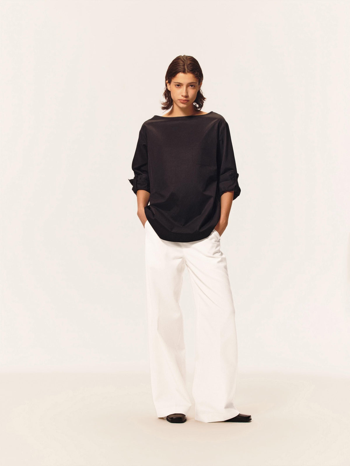 Northbutsouth Textured Front Pleated Mid Low Rise Women&