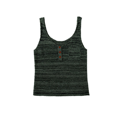 Northbutsouth_Textured_Melange_Three_Button_Rolled_Edge_U_Neck_Women&