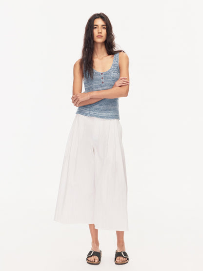 Northbutsouth Textured Melange Three Button Rolled Edge U Neck Women&