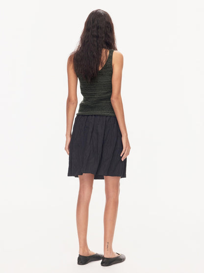 Northbutsouth Textured Melange Three Button Rolled Edge U Neck Women&