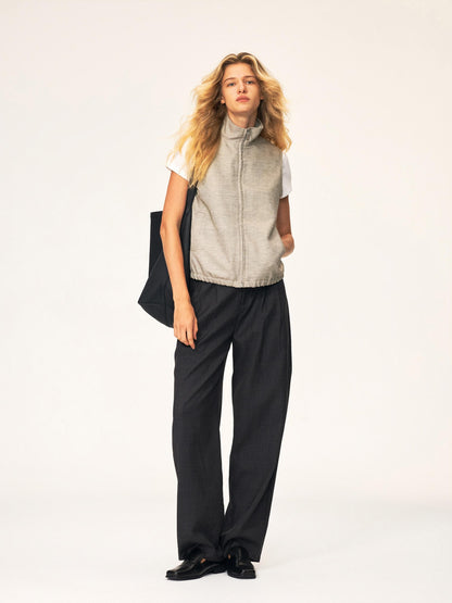 Northbutsouth Textured Print Double Pleated Mid Low Rise Women&