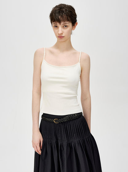 Northbutsouth Textured Ribbed Slim Fit Camisole V-neck