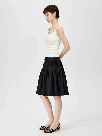 Textured Ribbed Slim Fit Camisole V-neck