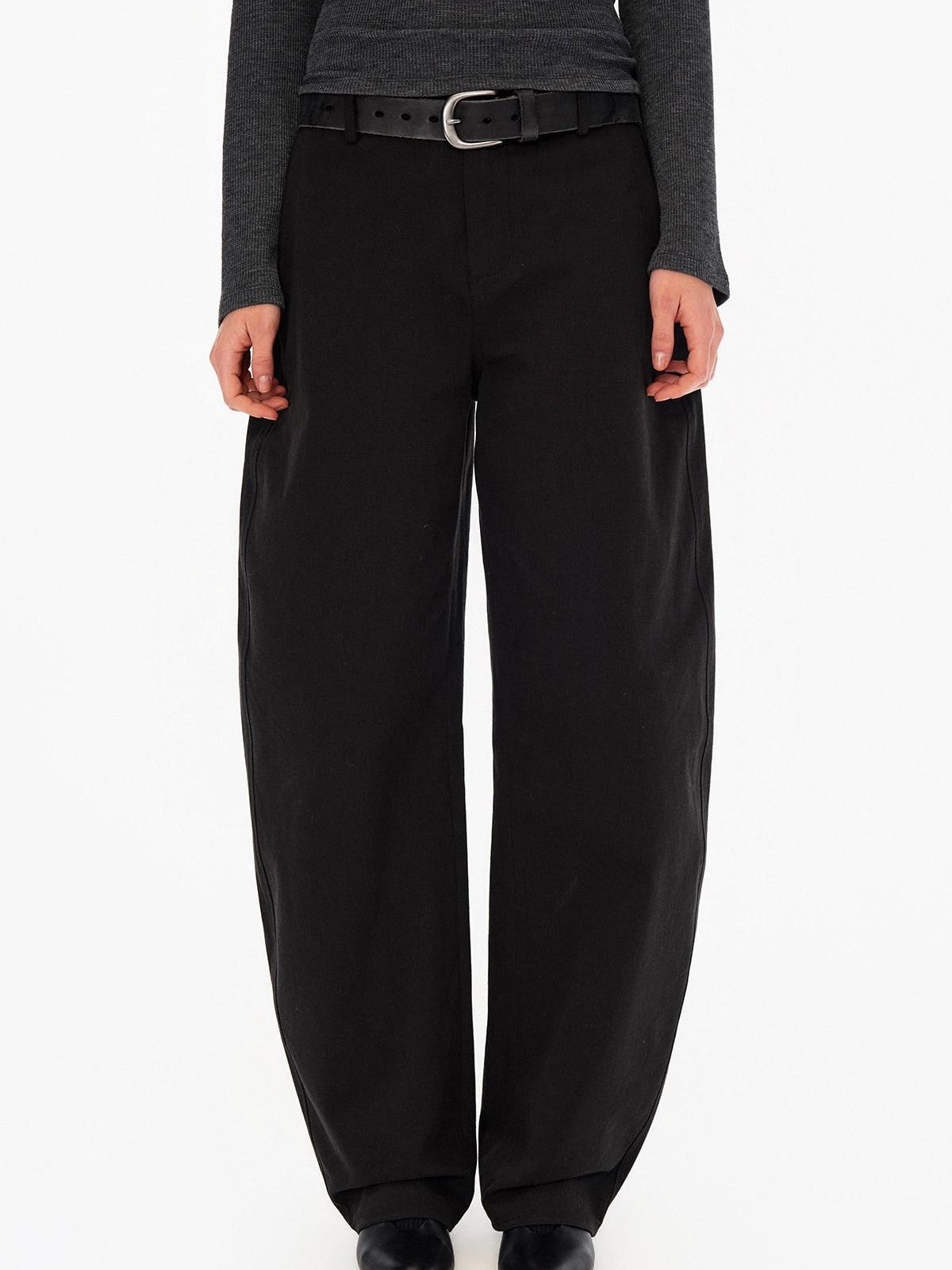 Northbutsouth Textured Three Tone Curved Tapered Mid Low Rise Women&